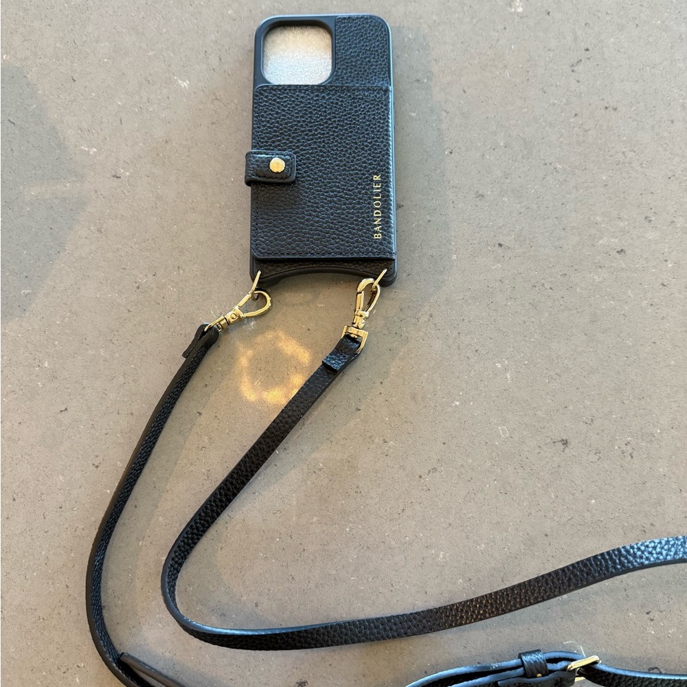 Bandolier MILA MagSafe iPhone 13 Pro Crossbody Phone Case in Black/Gold